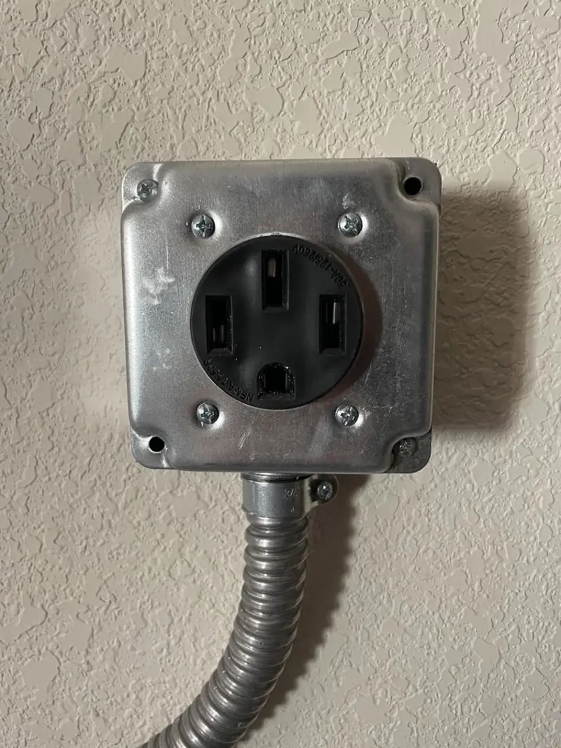 NEMA 14-50 outlet installed for Electrical Panel Upgrade in Longview Heights